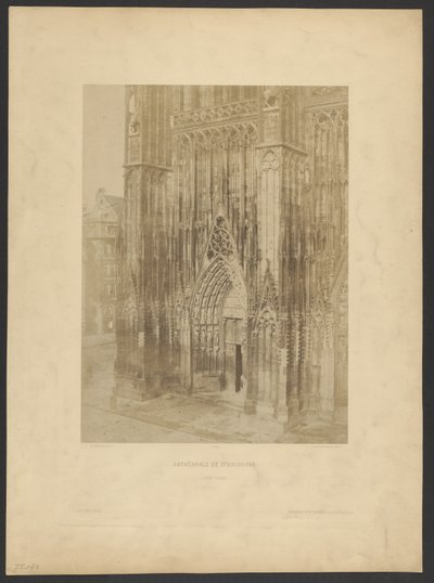 A strasbourgi katedrális. Nagy portál. alkotó: Charles Marville