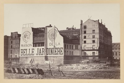 La Belle Jardinière: a rue de la Cité üzlete bontás közben, Párizs alkotó: Charles Marville