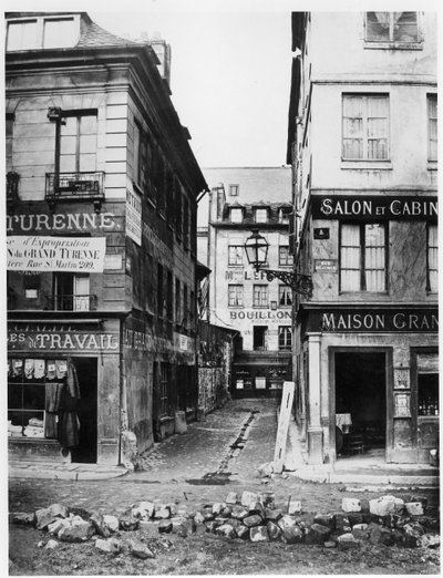 Paris 4 rue de Breteuil, kilátás a rue Reaumurról a rue Vaucanson felé, 1858-78 alkotó: Charles Marville