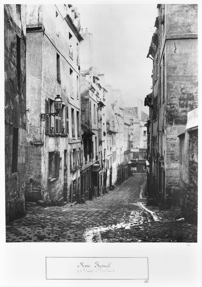 Rue Fresnel, Versailles zsákutcájából, Párizs, 1858-78 alkotó: Charles Marville