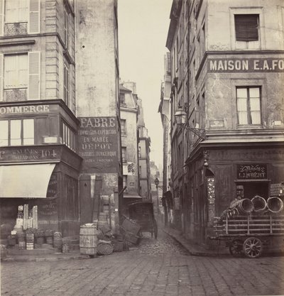 Rue Mondetour, a Rue Rambuteau-ról, 1860-70-es évek. alkotó: Charles Marville