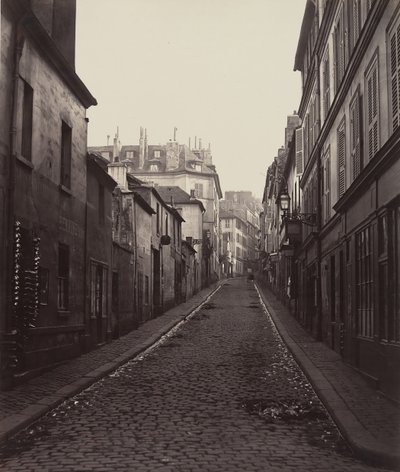 Rue Neuve-Coquenard a Rue Lamartine-ról, 1870-es évek. alkotó: Charles Marville