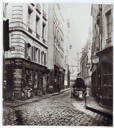 Rue Saint-Severin, a Rue de la Harpe-ról, Párizs, 1858-78 alkotó: Charles Marville