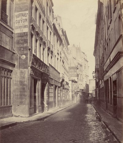 Rue des Bourdonnais a rue de Rivoli felől alkotó: Charles Marville