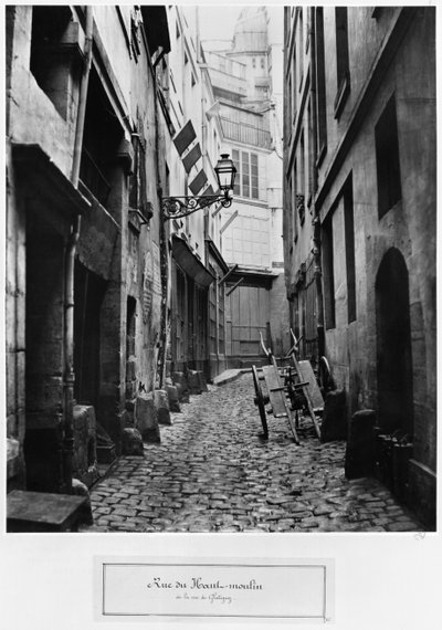 Rue du Haut Moulin, rue de Glatigny, Párizs, 1858-78 alkotó: Charles Marville