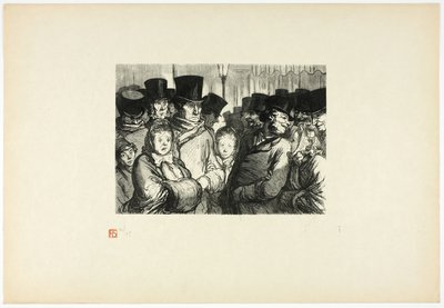Boulevard du Temple éjfélkor, a Tirage Unique de Trente-Six Bois-tól alkotó: Charles Maurand