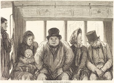 Egy omnibusz belseje [alsó fele] alkotó: Charles Maurand after Honoré Daumier