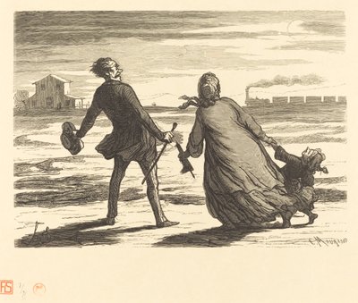Túl késő! alkotó: Charles Maurand after Honoré Daumier