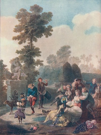 "The Tambourine", 1780 alkotó: Charles Melchior Descourtis