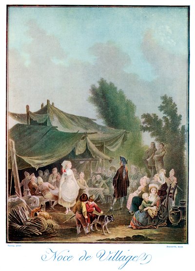 Noce de Village, 18. század 1910. alkotó: Charles Melchior Descourtis