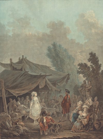 Noce de Village falusi esküvő, 1785. alkotó: Charles Melchior Descourtis