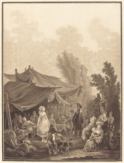 Noce de Village falusi esküvő, 1785. alkotó: Charles Melchior Descourtis
