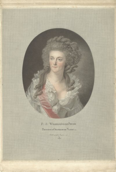 Porosz Wilhelmina, Orange-Nassau hercegnő portréja F: S: Wilhelmine de Prusse Princesse d