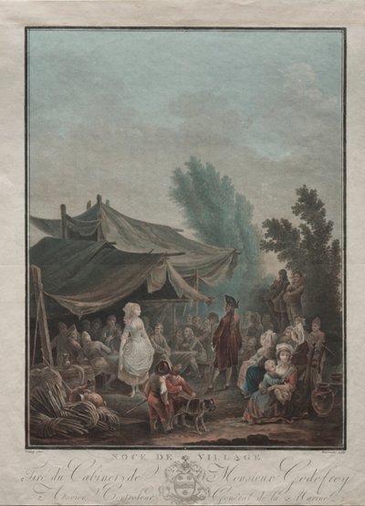 Falusi esküvő, 1785. alkotó: Charles Melchior Descourtis