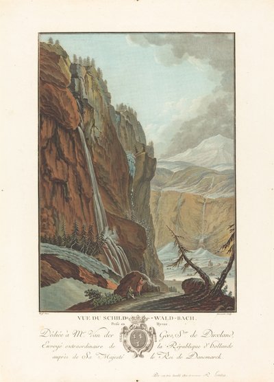 A Vue du Schild-Wald-Bach egy Hivert dicsér alkotó: Charles Melchior Descourtis after Caspar Wolf