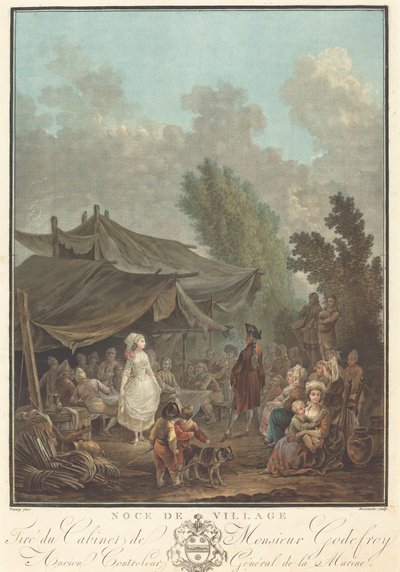 Noce de Village (falusi esküvő) alkotó: Charles Melchior Descourtis after Nicolas Antoine Taunay
