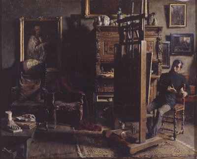 Jules Lambeaux festő műterme alkotó: Charles Mertens