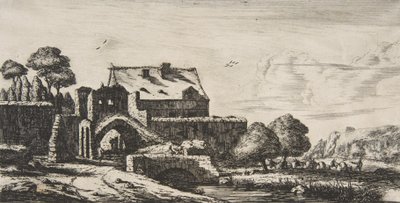 Egy vízimalom Saint-Denis közelében, 1850. alkotó: Charles Meryon