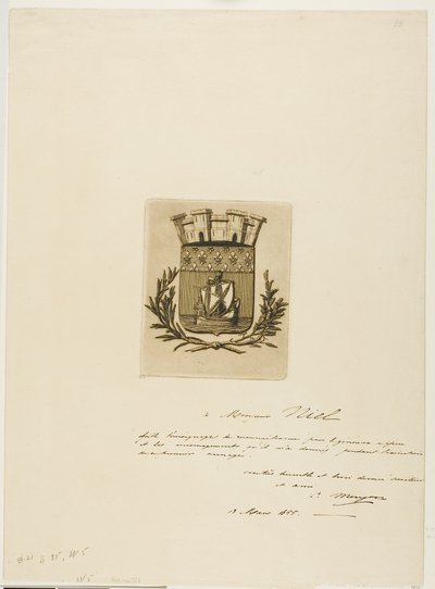 Párizs város jelképes címerei alkotó: Charles Meryon