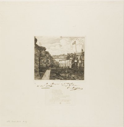 Chevrier hidegfürdő-üzem, Párizs alkotó: Charles Meryon