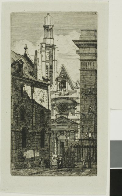 St. Etienne du Mont-templom, Párizs alkotó: Charles Meryon