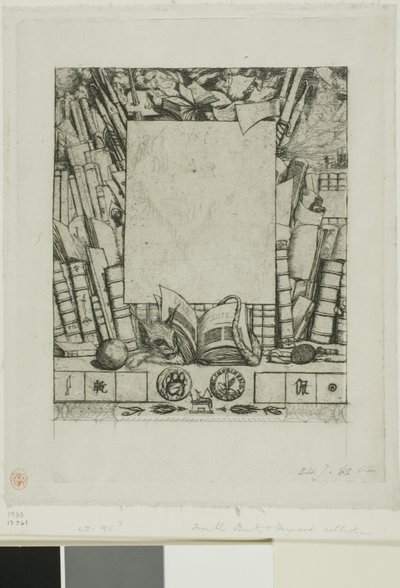 Tervezés Armand Guéraud portréjának keretéhez alkotó: Charles Meryon