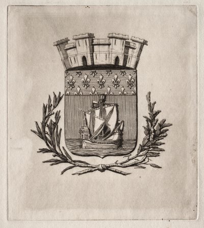 Párizs rézkarcai: Párizs városának szimbolikus karjai alkotó: Charles Meryon