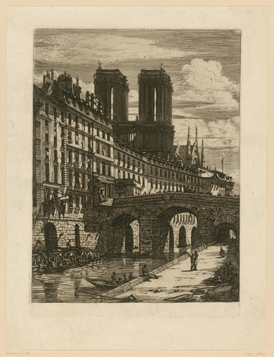 Nyomtatás: Rue neuve, St Etienne-du-Mont alkotó: Charles Meryon