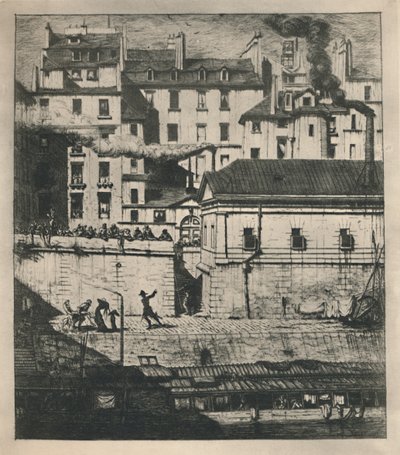 La Morgue 3. állam, 9 18 x 8 18 hüvelyk, 1854, 1927 alkotó: Charles Meryon