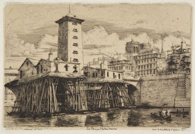 A Notre-Dame szivattyú - 1852 alkotó: Charles Meryon