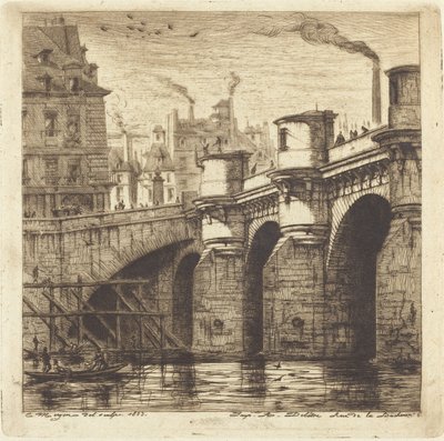 A Pont Neuf, Párizs alkotó: Charles Meryon
