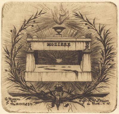Moliere sírja a párizsi Père-Lachaise temetőben alkotó: Charles Meryon