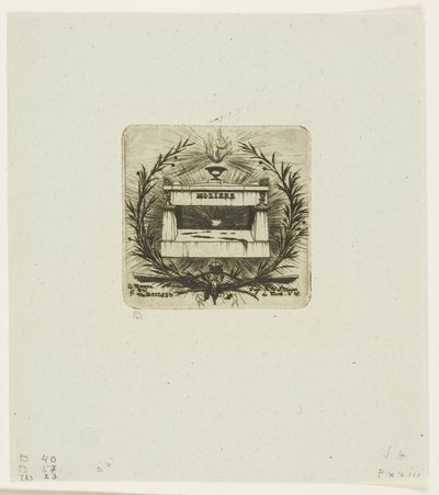 Molière sírja, Père-Lachaise temető, Párizs alkotó: Charles Meryon