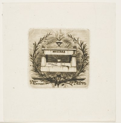 Molière sírja, Père-Lachaise temető, Párizs alkotó: Charles Meryon