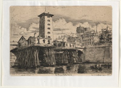 Notre Dame szivattyúház, Párizs alkotó: Charles Meryon