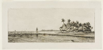 Óceánia: halászat, közeli pálmaszigetek az Uea vagy Wallis csoportban, 1845 alkotó: Charles Meryon