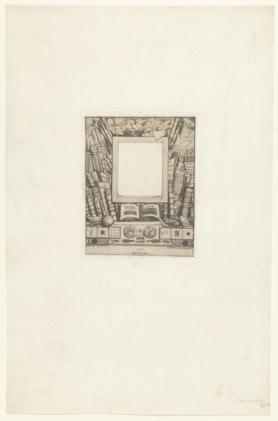 Omlijsting voor portré van Armand Guéraud Keretezési projekt Armand Guérard portréjához alkotó: Charles Meryon