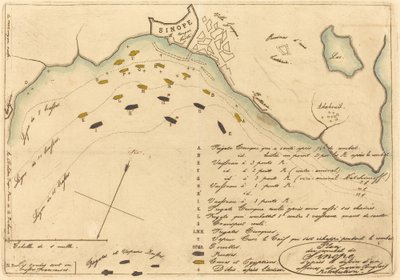 Plan du Combat de Sinope (A sinopei csata terve) alkotó: Charles Meryon