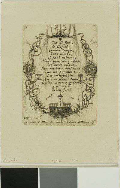 Pompe Notre-Dame, Párizs, kistányér alkotó: Charles Meryon