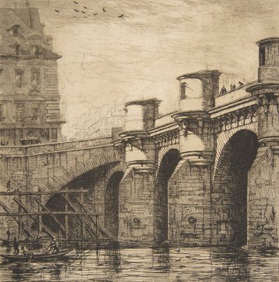 Pont Neuf, Párizs, 1853. alkotó: Charles Meryon