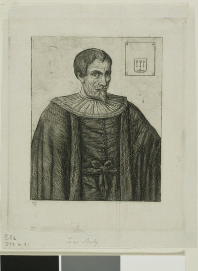 Jean Besly történész portréja alkotó: Charles Meryon