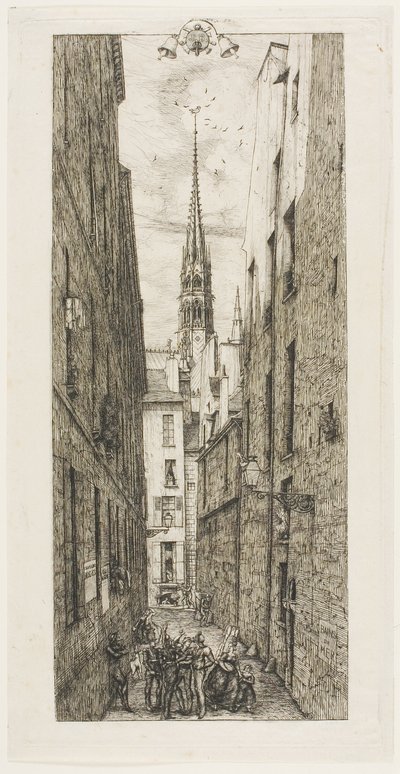 Rue des Chantres, Párizs alkotó: Charles Meryon