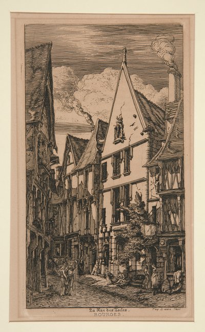 A szövetek utcája, ? Bourges alkotó: Charles Meryon