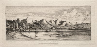 Seine Fishing off Charcoal Burners Point, Akaroa, Banks-félsziget, 1845, 1863. alkotó: Charles Meryon