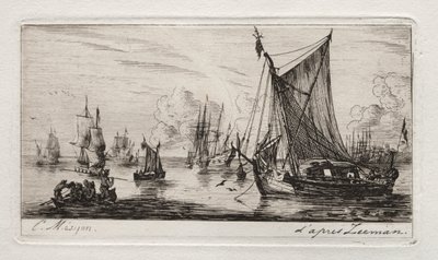 Déli-tengeri halászok, 1850. alkotó: Charles Meryon