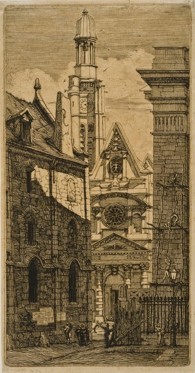 St. Etienne-du-Mont, Párizs, az Eaux-forts sur Paris-ból alkotó: Charles Meryon