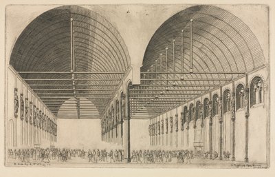 Az Igazságügyi Palota előszobája, Párizs, 1855. alkotó: Charles Meryon