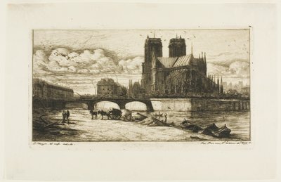 A Notre-Dame apszisa, Párizs alkotó: Charles Meryon