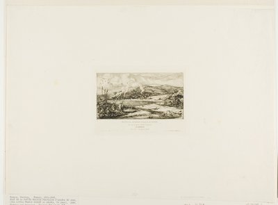 A kis francia kolónia Akaroában, 1845 alkotó: Charles Meryon
