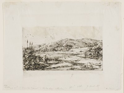 A kis francia kolónia Akaroában, 1845 alkotó: Charles Meryon